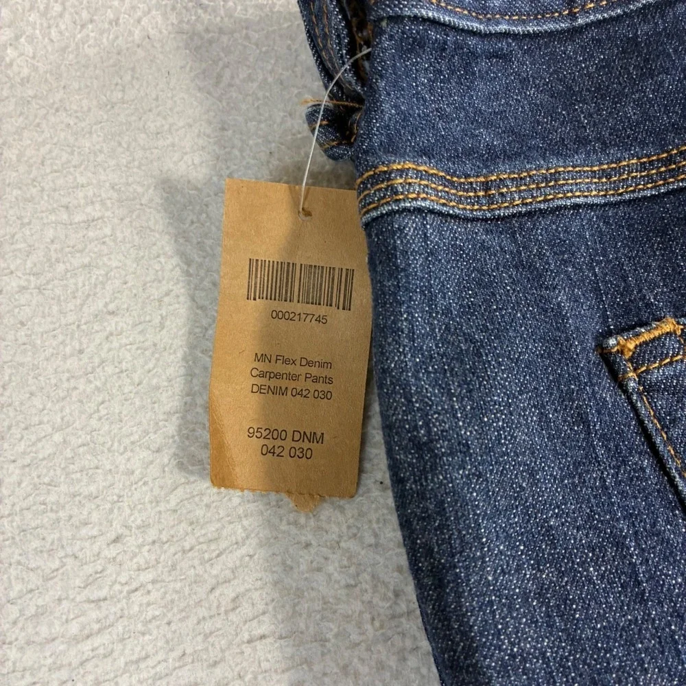 Duluth‎ Trading Co Flex Ballroom Jeans Men 42x30 Blue Carpenter Work Pants NWT